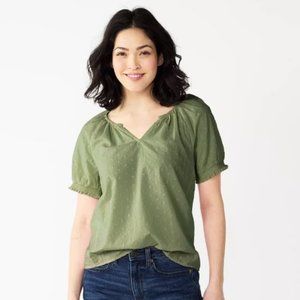 Sonoma Goods For Life® Short Sleeve V-neck Top - Small  NWT